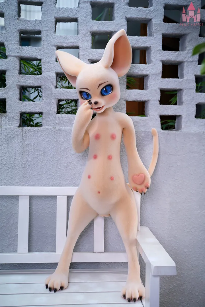 100cm Fur Fapdolls クリームマウス ケモノ シリコンドール（ファーバージョン）